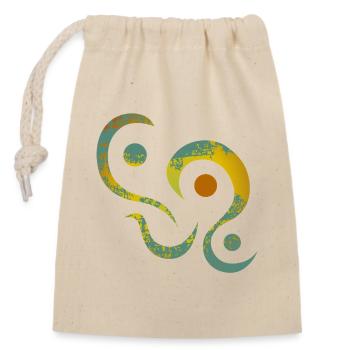 Yoga design_15 - Sac cadeau en coton avec cordon (14 x 20 cm) - nature - Devant