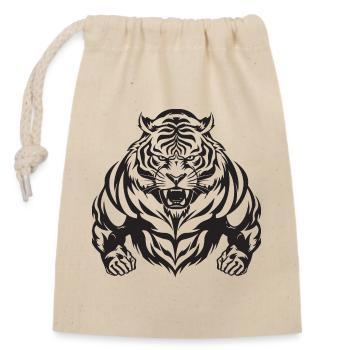 Gymnase Tiger - Sac cadeau en coton avec cordon (14 x 20 cm) - nature - Devant