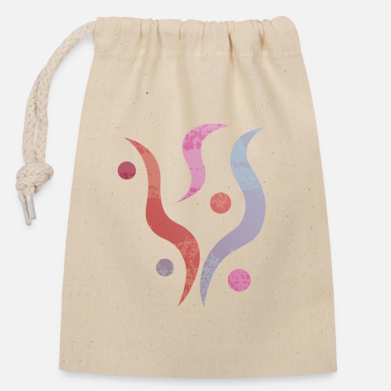 yoga-design_30 - Verschließbarer Geschenkbeutel aus Baumwolle (14x20cm) - Natur