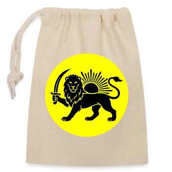 Lion Perse Symbole Iran - Sac cadeau en coton avec cordon (14 x 20 cm) - nature - Devant