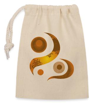 Yoga design_47 - Sac cadeau en coton avec cordon (14 x 20 cm) - nature - Devant