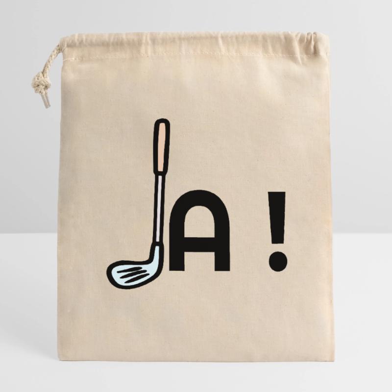 Golf Commitment Yes Closable cotton gift bag (14x20cm)