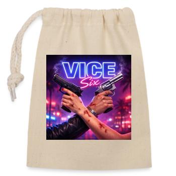 Love Crime - Closable cotton gift bag (14x20cm) - nature - Front