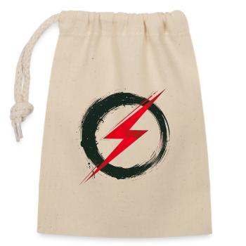Liberté numérique - Art rétro du futur - Sac cadeau en coton avec cordon (14 x 20 cm) - nature - Devant