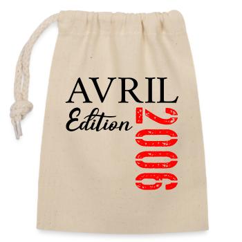21e Anniversaire Avril 2006 - Closable cotton gift bag (14x20cm) - nature - Front