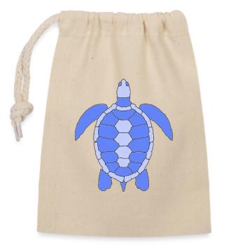 TURTLE - Verschließbarer Geschenkbeutel aus Baumwolle (14x20cm) - Natur - Vorne