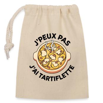 Soupe de ravioles fumantes - Sac cadeau en coton avec cordon (14 x 20 cm) - nature - Devant
