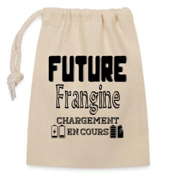 Future Frangine Chargement En Cours - Sac cadeau en coton avec cordon (14 x 20 cm) - nature - Devant