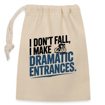 Cyclisme artistique Je ne tombe pas Entrée dramatique - Sac cadeau en coton avec cordon (14 x 20 cm) - nature - Devant