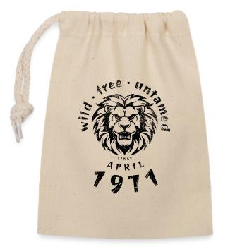 Sauvages, libres et indomptés depuis 04/1971 - Sac cadeau en coton avec cordon (14 x 20 cm) - nature - Devant