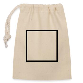 cadre - Sac cadeau en coton avec cordon (14 x 20 cm) - nature - Devant