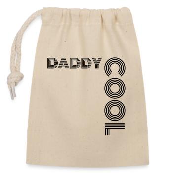 Papa Père Cool Cadeau - Sac cadeau en coton avec cordon (14 x 20 cm) - nature - Devant