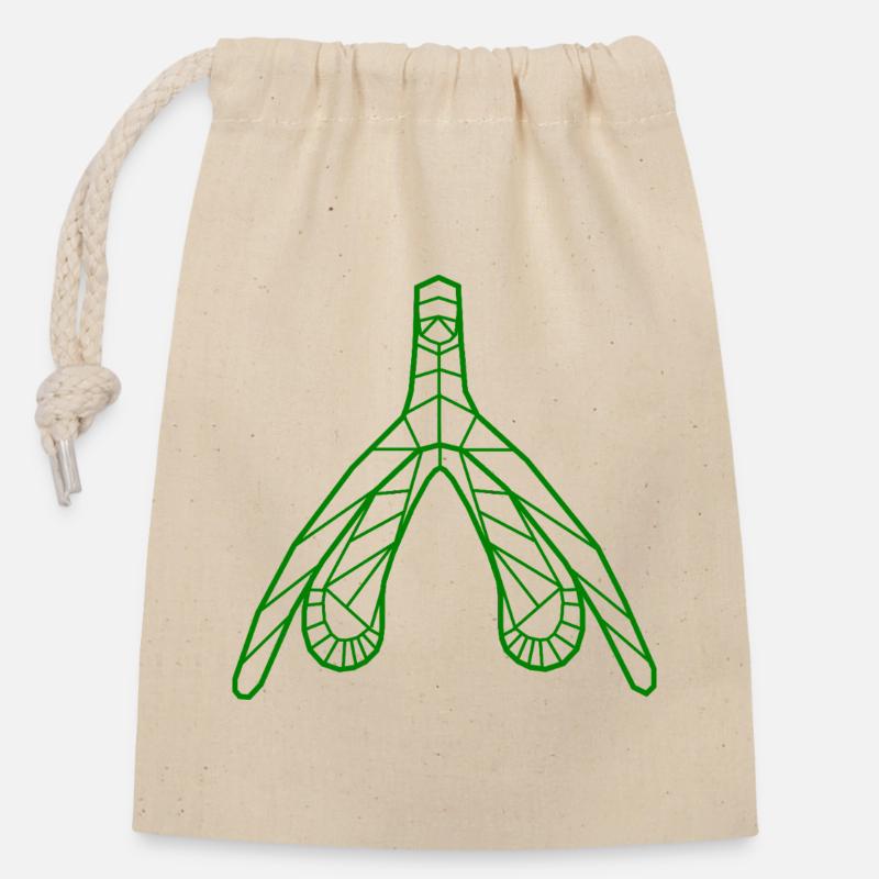 Klitoris_moos - Closable cotton gift bag (14x20cm) - nature