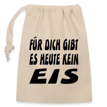 Eis - Verschließbarer Geschenkbeutel aus Baumwolle (14x20cm) - Natur - Vorne