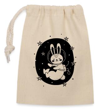 Sauter vers la Lune - Sac cadeau en coton avec cordon (14 x 20 cm) - nature - Devant