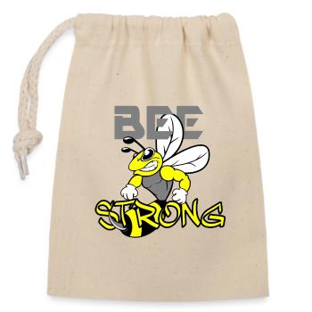 BEE STRONG Biene - Sac cadeau en coton avec cordon (14 x 20 cm) - nature - Devant