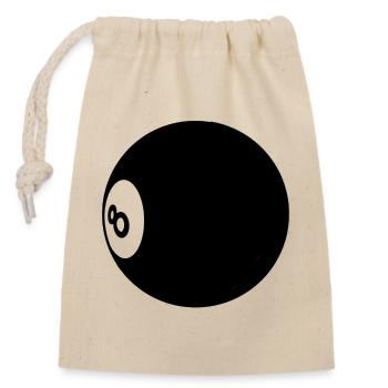 Billiard Ball Number 8 Pool - Illustration - Closable cotton gift bag (14x20cm) - nature - Front