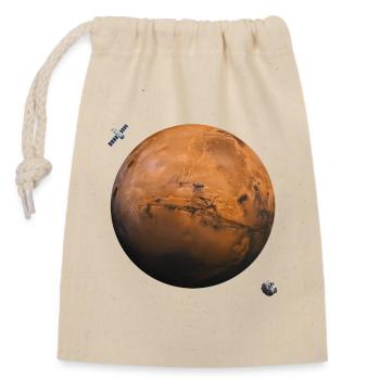 Planète Mars - Sac cadeau en coton avec cordon (14 x 20 cm) - nature - Devant