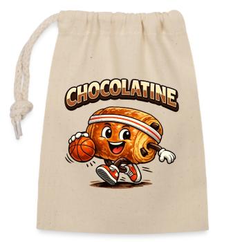 Chocolatine Basket - Closable cotton gift bag (14x20cm) - nature - Front
