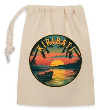 Découvrez le paradis insulaire tropical de Kiribati - Sac cadeau en coton avec cordon (14 x 20 cm) - nature - Devant