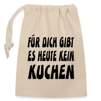 Kuchen - Verschließbarer Geschenkbeutel aus Baumwolle (14x20cm) - Natur - Vorne