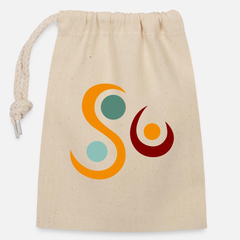yoga-design_5 - Verschließbarer Geschenkbeutel aus Baumwolle (14x20cm) - Natur