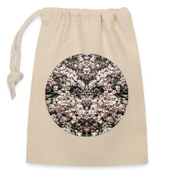 Nature Mandala Magnolias - Sac cadeau en coton avec cordon (14 x 20 cm) - nature - Devant