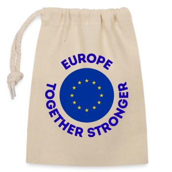 L’Europe Ensemble Emblème Fort - Sac cadeau en coton avec cordon (14 x 20 cm) - nature - Devant