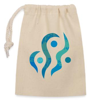 Yoga design_36 - Sac cadeau en coton avec cordon (14 x 20 cm) - nature - Devant