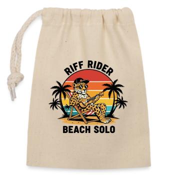 Jaguar Riff Rider Beach Solo Ukulélé - Sac cadeau en coton avec cordon (14 x 20 cm) - nature - Devant