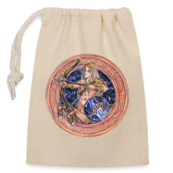 Signe astrologique Sternzeichen Schütze Sagittaire - Sac cadeau en coton avec cordon (14 x 20 cm) - nature - Devant