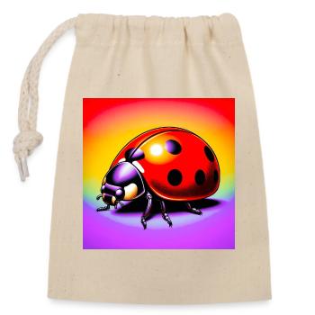 ladybird - Closable cotton gift bag (14x20cm) - nature - Front