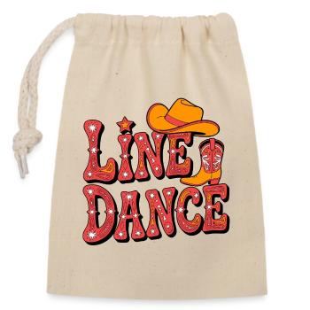 Line Dance Western Flair - Verschließbarer Geschenkbeutel aus Baumwolle (14x20cm) - Natur - Vorne