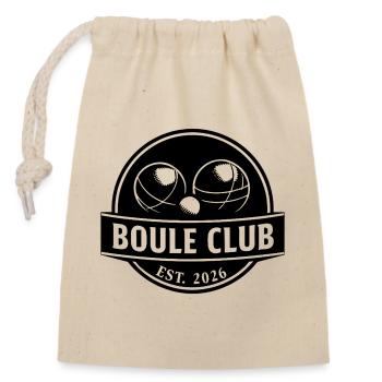 Boule Club Classic Sport Emblem - Closable cotton gift bag (14x20cm) - nature - Front