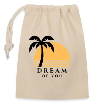 Sunset Palm Beach Silhouette - Sac cadeau en coton avec cordon (14 x 20 cm) - nature - Devant