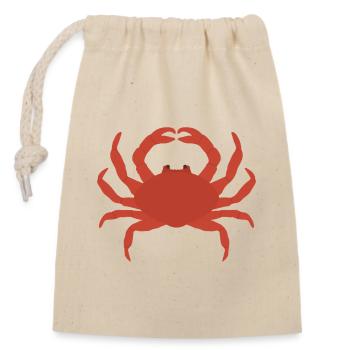 Silhouette cramoisie - Sac cadeau en coton avec cordon (14 x 20 cm) - nature - Devant