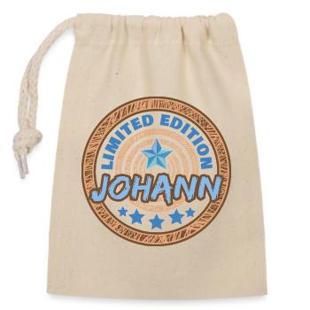 Cadeau pour Johann - Sac cadeau en coton avec cordon (14 x 20 cm) - nature - Devant