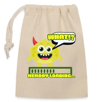 Memory Loading Monster Meme - Closable cotton gift bag (14x20cm) - nature - Front