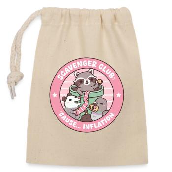 Drôle de club de récupération provoque de l’inflation avec Trio - Sac cadeau en coton avec cordon (14 x 20 cm) - nature - Devant