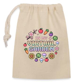In my Virtual Garden - Cozy Gamer T-Shirt - Closable cotton gift bag (14x20cm) - nature - Front
