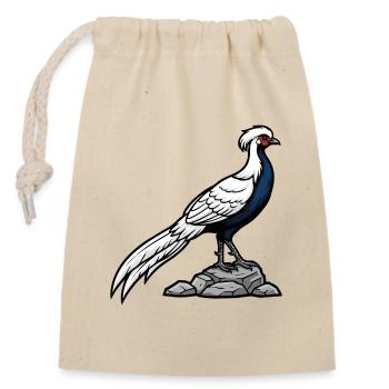 Silver Pheasant Majestic Wild Chic - Closable cotton gift bag (14x20cm) - nature - Front