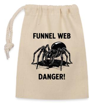 Spider Funnel Web Danger Atrax Sydney Black - Closable cotton gift bag (14x20cm) - nature - Front