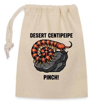 Centipede Desert Danger Pinch Centipede Black - Closable cotton gift bag (14x20cm) - nature - Front