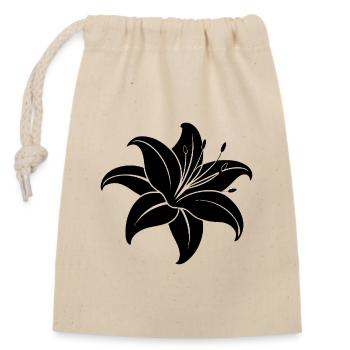 Tiger lily - Closable cotton gift bag (14x20cm) - nature - Front