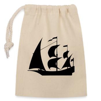 Voile - Sac cadeau en coton avec cordon (14 x 20 cm) - nature - Devant