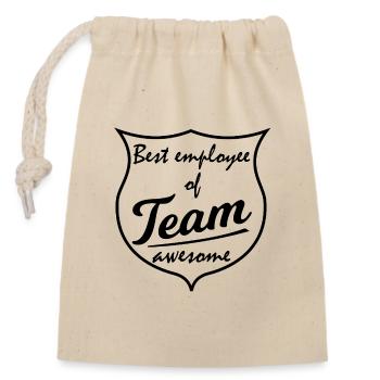 Team Event Design - Verschließbarer Geschenkbeutel aus Baumwolle (14x20cm) - Natur - Vorne