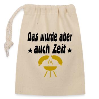 Griller - Sac cadeau en coton avec cordon (14 x 20 cm) - nature - Devant