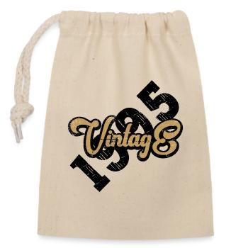 1995 vintage - Closable cotton gift bag (14x20cm) - nature - Front