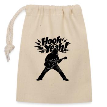 Hooh Yeah! - Comedy Guitar Prank Design - Verschließbarer Geschenkbeutel aus Baumwolle (14x20cm) - Natur - Vorne