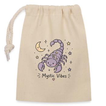 Astro-Scorpion – Mystic Vibes - Sac cadeau en coton avec cordon (14 x 20 cm) - nature - Devant